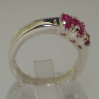 Britanci napravio je 10k bijelo zlato Real Pravinski RUBY WOMENS Obećani prsten - Opcije veličine -