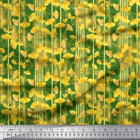 SOIMOI poliester Crepe Tkanina Stripe & Buttercup cvjetna tkanina za ispis u dvorištu široko