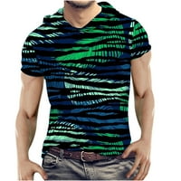 Sdjma Muška majica Vintage Striped Lagana košulja za pletenje Nova muška 3D plaža Print majica Casual