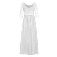 Lilgiuy ženska formalna djeveruša duga večernja maturalna haljina haljina koktel haljina haljina bijela
