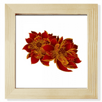 Crveni lotos cvjetni lotos cvjetni kvadratni okvir okvira Frame Wall Stollop prikaz