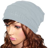 Slouchy Beanie kape za žene topli meki zimski kabel pleteni šeširi sive veličine