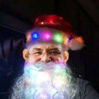 Rdeuod sjajni božićni brada, sjajna brada Santa Clausa, pogodna za božićne zabave, porodična okupljanja,