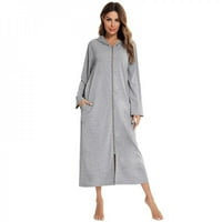 Spree solidna jednodijelna pidžama Halter dugih rukava duljina za spavanje uleta pulover Loungewear
