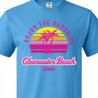 Inktastično ljeto Uživajte u suncu Clearwater Beach Florida u ružičastoj majici