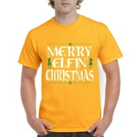 MMF - Muška majica kratki rukav - sretan božićni vilenjak u zelenoj boji