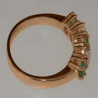 Britanci napravio 9k ružičasto zlato originalno i Opal Womens Obećani prsten - Veličina opcije - Veličina