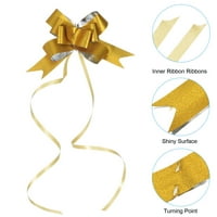 UXCell PULL lukovi prisutni zamotavanje žičara vrpca ukrasna kravata zlatna tona paketa