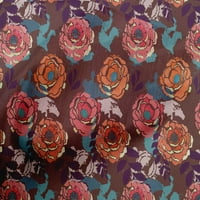 Onuone pamuk poplin smeđa tkanina cvjetna haljina materijal tkanina za ispis tkanina sa dvorištem široko