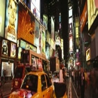 Zgrade upaljene noću u gradu, Broadway, Times Square, Midtown Manhattan, Manhattan, New York City, New