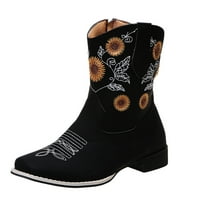 Wofedyo Boots za žene za žene čizme za cipele u stilu Velike veličine nožnih mreža izvezene modne ženske