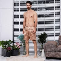 Labavi svileni nadahni pidžami Men Men Trock-Duljina Hlače Zlato