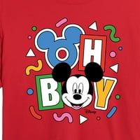 Disney - Mickey oh Boy 90-ih - Juniors obrezana majica pamučne mješavine