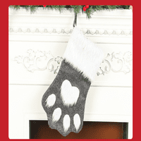 Božićne čarape za kućne ljubimce s šapom, viseći božićne psećim čarapama za božićne ukrase