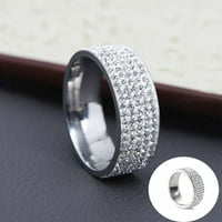 Bijeli cirkonski opseg od nehrđajućeg čelika za angažman prsten za vjenčanje 13