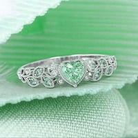 Tking modni prirodni okrugli dijamantski talas u obliku srca oblikovanih modnih bend prstena za žene