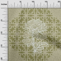 Onuone Georgette viskoza svijetlo smeđa tkanina azijska japanska cvjetna geometrijska s cvijećem haljina