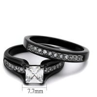 Luxe nakit dizajnira ženski nehrđajući čelik dva tona kanala za vjenčani prsten sa kubnim cirkonijom
