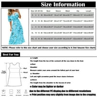 Haljine za žene ženski V-izrez A-line kratkih rukava cvjetne haljine dužina gležnja modna prodaja A-line