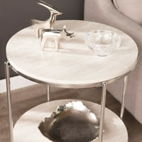 Južna preduzeća 24,25 srebrni i bijeli savremeni okrugli stol