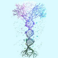 DNA stabla Život Zemlja Genetika Biologinja nauka Poklon mens Light Blue Graphic Tee - Dizajn od strane