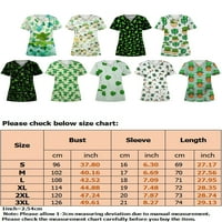 Cindysus Women Crip vrhovi cvjetni print majica V izrez sestrinki pilingi za odmor ljetni labavi tunički
