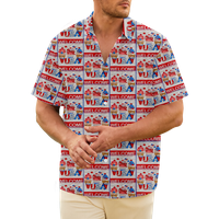 4. jula muška havajska majica USA Nacionalna zastava majica Grafička majica ovratnik plus veličina dnevna