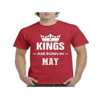 - Muška majica kratki rukav - rođendanski poklon kraljevi rođeni su u maju