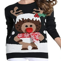 MA & Baby Women Božićni džemper pulover Holiday Lagan džemper s dugim rukavima