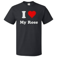 Volim moju ružu majicu i srčanim poklonom ruže tee
