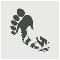 Bigfoot Sasquatch Silhouette u FOUTPRINT DIY COOKIE WALL CRAFL CARCIN