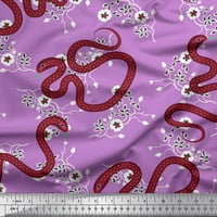 Listovi tkanine Soimoi pamučne patke, cvjetni i zmijski gmizavac od gmizavanja tkanina sa dvorištem
