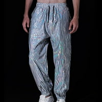 Muški hip hop ples Fluorescentne pantalone casual harajuku noć sportske jogger hlače