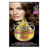 Garnier Boja kose Olia amonijak-bez sjajnog ulja bogata bojama, 5. srednje zlatno smeđe boje, brojanje