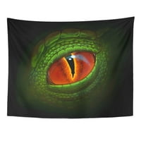 Dinosaur Green Dragon`s Eye Realistic Slikanje Zmajeva Zidna umjetnost Viseća tapiserija Kućni dekor