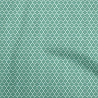 Onuone Georgette viskoza morsko zelena tkanina quatrefoil šivaći materijal tiskani tkaninu sa dvorištem