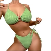 Kakina s ženskim klirensom kupaćih kostimi za žene solidni zavojski seksi bikini push-up podstavljeni