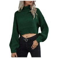 Miayilima Ženski džemperi Pulover pulover Dukseri za žene Ležerne prilike, Zimski jesen dugi rukav okrugli
