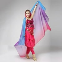 Ženski šifon trbušni plesni velovi za ručne šalove postepene boje