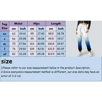Ženska dukserica džepne pantalone ispisane udobne vježbe za vježbanje visokih struka Casual Joggers