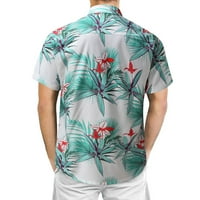 B91XZ muške košulje ljetne muške proljeće ljetna majica casual plaža tropsko dugme Top košulje tiskane