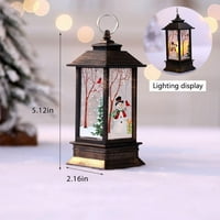 Snowman Family Božićni Sning Globe, LED lampicani fenjer, baterija upravljana Glitter Vodom za odmor