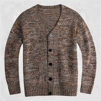 Ketyyh-Chn obrežene džempere za muškarce muški džemper s V-izrezom prsluk vintage kontrast džemper prsluk