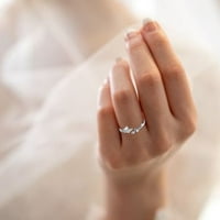 Keusn Dizajn čisti srebrni prsten leptirski prsten od likovnog stila minđuša strijelce srebrne dvostruki