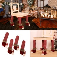 Mnjin tablica pletena noga ukras neklizajući poklopac stolica za božićnu tihu tkaninu Početna Dekor