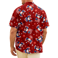 Četvrti jul Ispisuje havajske majice za muškarce, dan neovisnosti kratki rukav tiskani redovita FIT