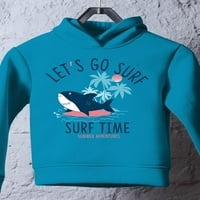 Vreme surfanje kapuljača s morskim psima Toddler -Image od Shutterstock, Toddler