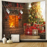 Božićno stablo Šareni psihodelic zid viseći pokrivač za odmor za odmor otisak prestajući nalik na dekoraciju
