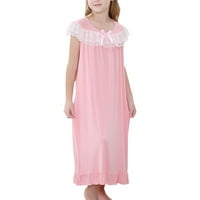Djevojke Pajamas Nightcown CACH rame Crew Crt Dugačka odjeća Soft Pajama haljina Djevojke Nightgowns