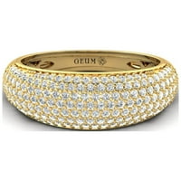 Čvrsti zlatni dijamantni prsten, personalizirani prsten, poklon za mamu, 14kt Zlatni prsten, vjenčani